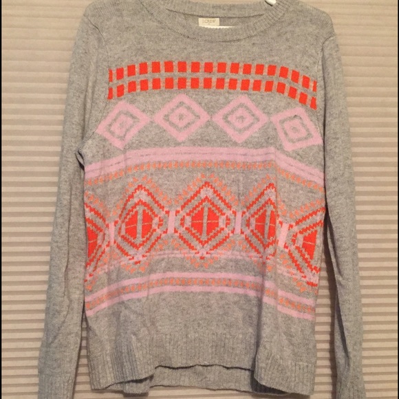 JCrew Geometric Fair Isle Sweater