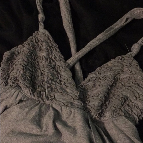 Grey Ruffle Dress - Picture 2 of 4