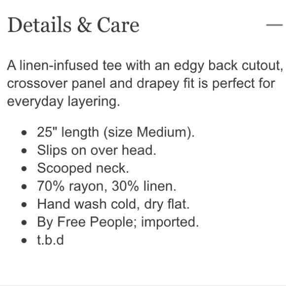 🎉flash sale🎉Free People open back tee - Picture 4 of 4