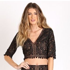 SOLD---for love and lemons Florence crop top