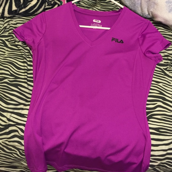 Bright purple work out top