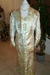 Stunning Gold two piece dress suit