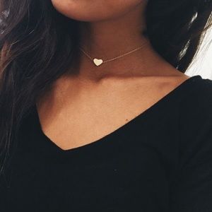 Heart choker necklace