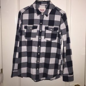 Classic Black and White Flannel