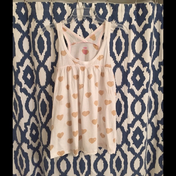 Victoria's Secret Pink Heart Racerback Tank Top -M