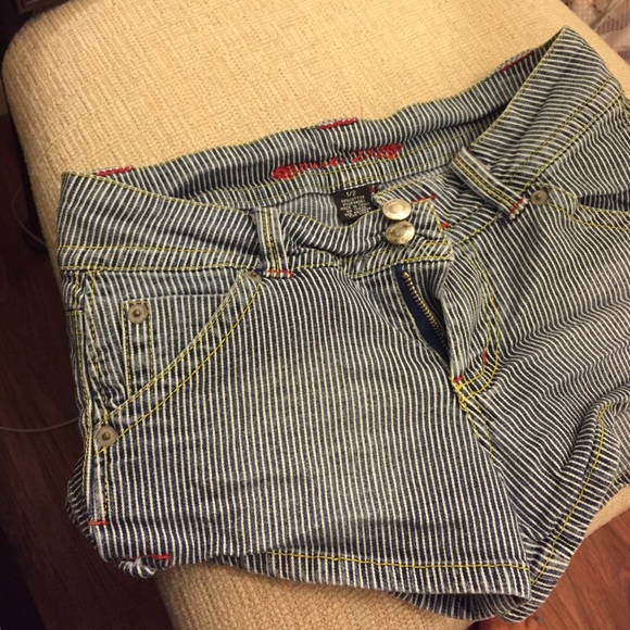 Rue 21 pinstripe jean shorts