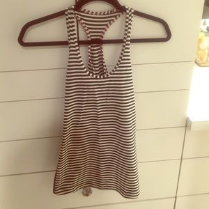 LuluLemon Striped Racer Back Tank