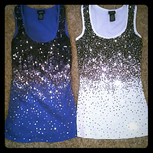 2- SEQUINED RUE 21 Tank Tops