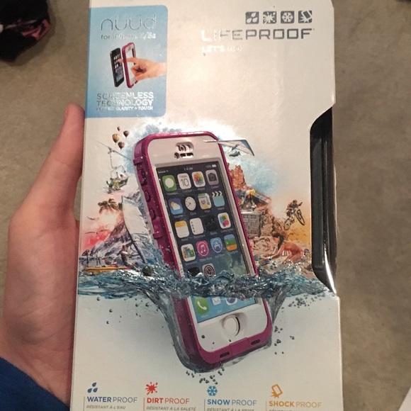 Pink Lifeproof iPhone case