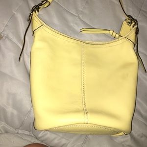 Yellow coach bag