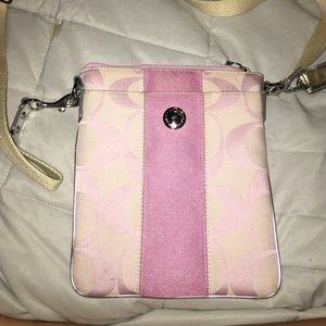 Pink coach cross body
