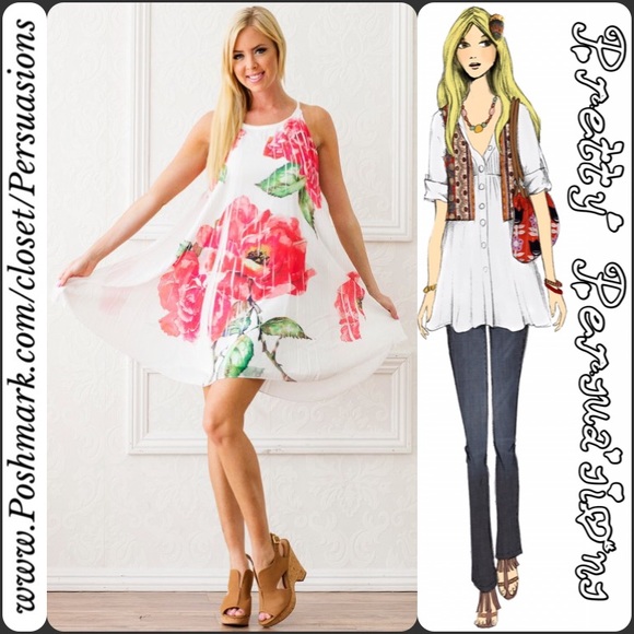 SOLD OUT NWT Vintage Floral Print Swing Dress - Picture 2 of 4