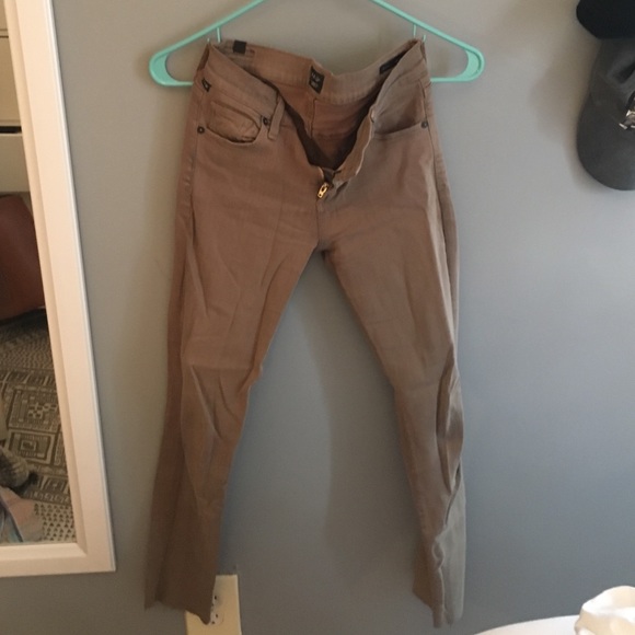 Citizen of Humanity tan stretchy jeans