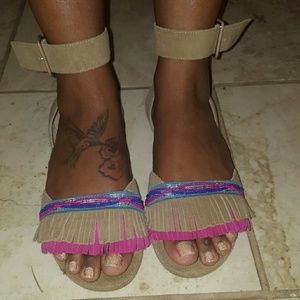 House of Harlow ankle strap sandal