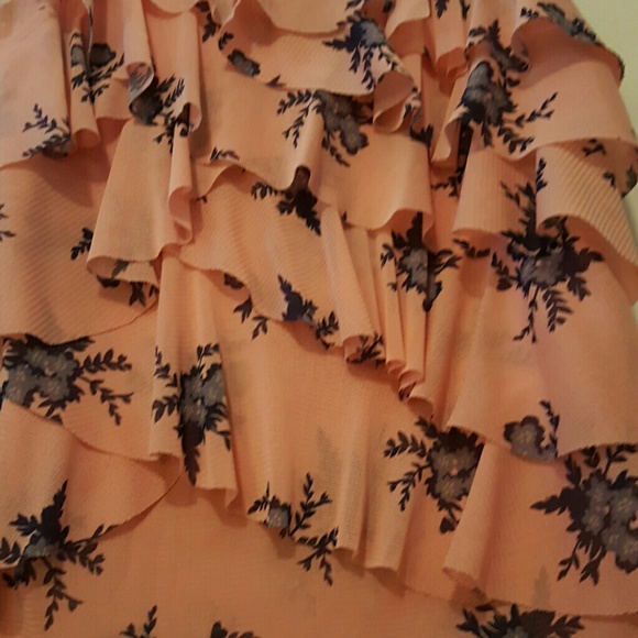 Sheer top with flowing ruffles. SUPER CUTE! - Picture 3 of 4