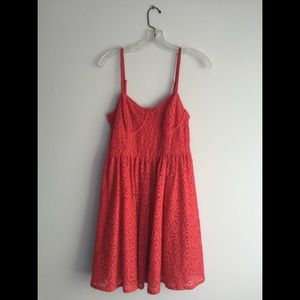 Coral/Red Lace Sundress