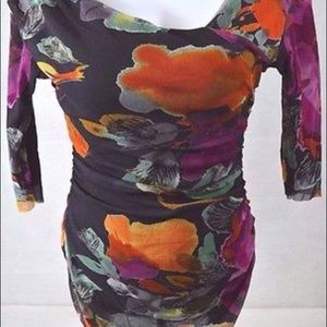 Weston Wear Anthropologie Floral Ruched Top