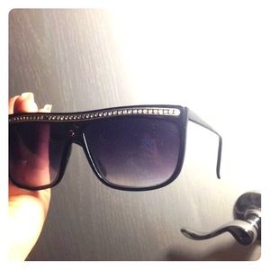 Black rhinestone sunglasses