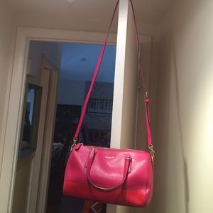 Coach two tone pink and red cross body
