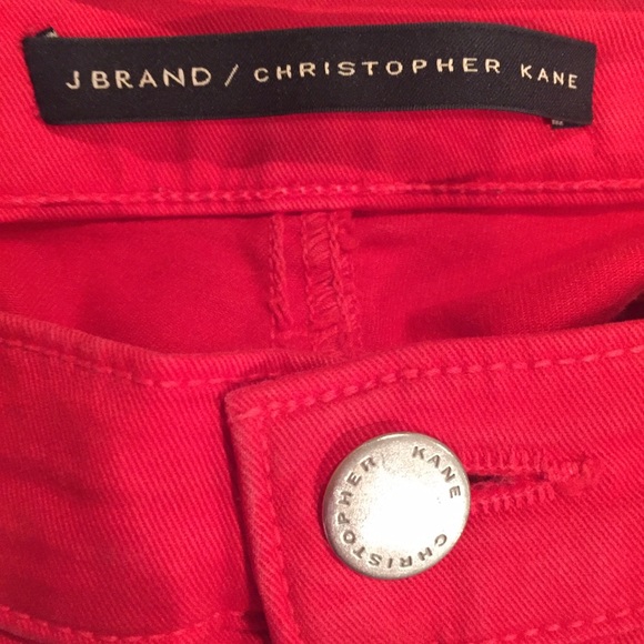 Jbrand / Christopher Kane red skinny jeans