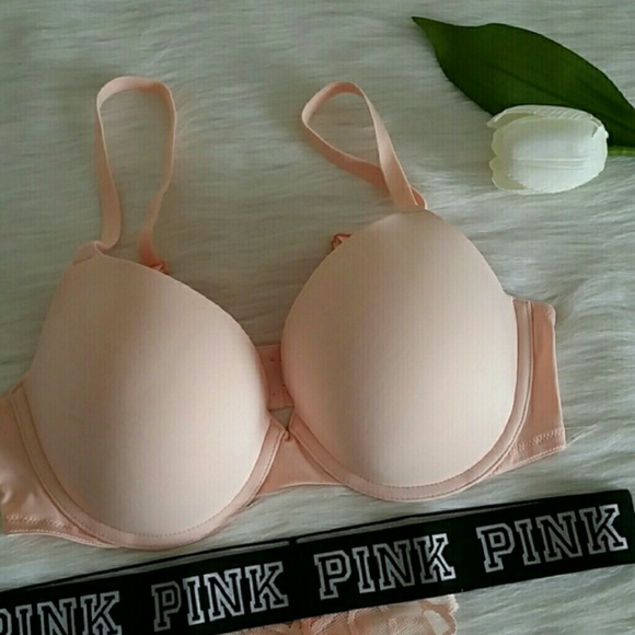 NWT Pink Vs Push Up Bra & Panty Thong - Picture 2 of 3