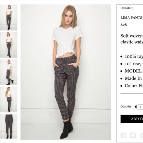 Brandy Melville Lima pants navy