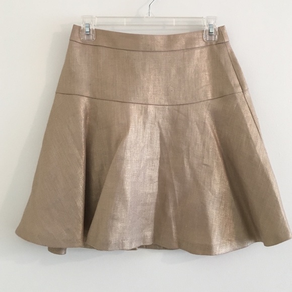 Metallic gold skirt
