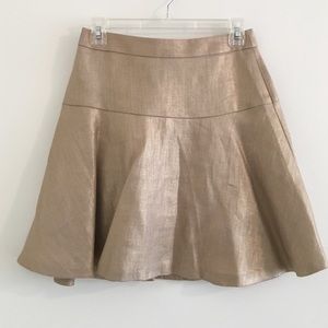 Metallic gold skirt