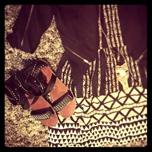 Black studded gladiators
