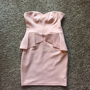 Light pink peplum dress