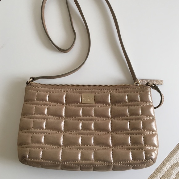 Kate spade gold quilted purse