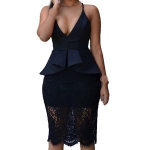 Black Peplum Dress
