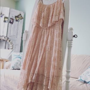 Peach Lace Dress