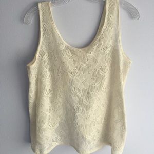 White Lace Open-Back Top