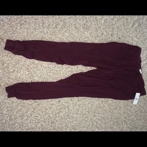 Maroon joggers from pac sun