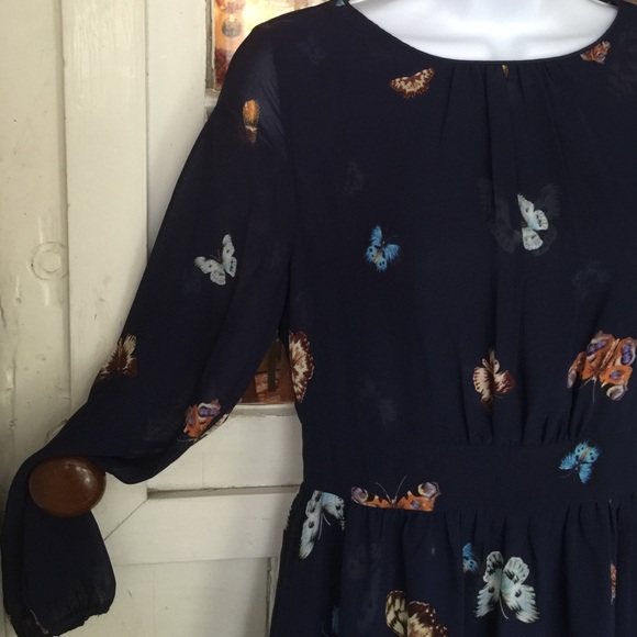 Designer Butterfly Print Midi Dress 💙💙💙 - Picture 3 of 4