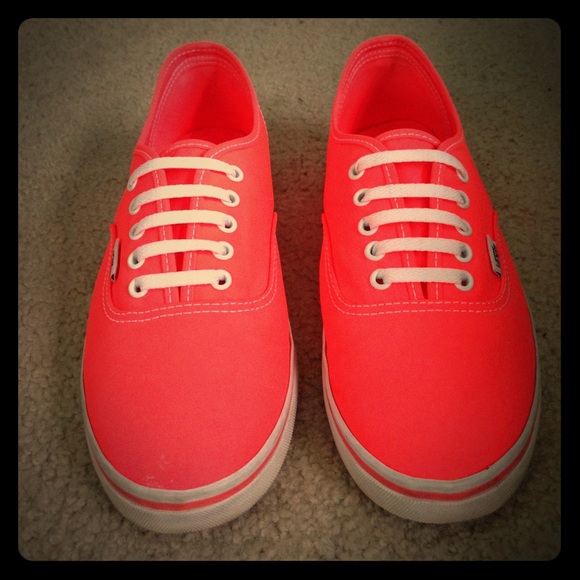 Coral vans!! Like new!