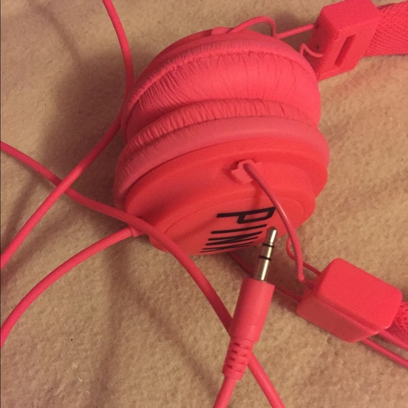 Pink Victoria Secret head phones