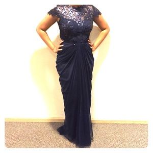 Navy Blue Mermaid Formal/ Prom Dress