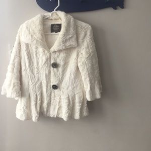 Faux fur blazer