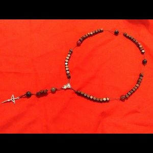 Wood and marble rosary