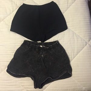 TWO FOR ONE - American Apparel black shorts
