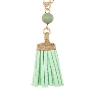 Mint mini tassel necklace