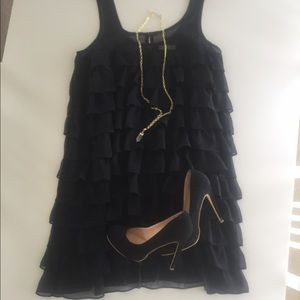 Aerie chiffon ruffle dress