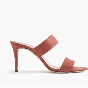 JCREW LENA LEATHER HEEL SANDALS