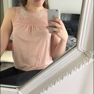 American Eagle Blush Rose Peter Pan Tank