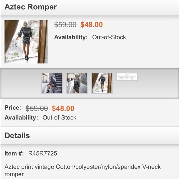 Aztec romper - Picture 3 of 3