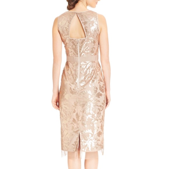 *NEW* Vince Camuto Gold Sequin Tealength Sheath
