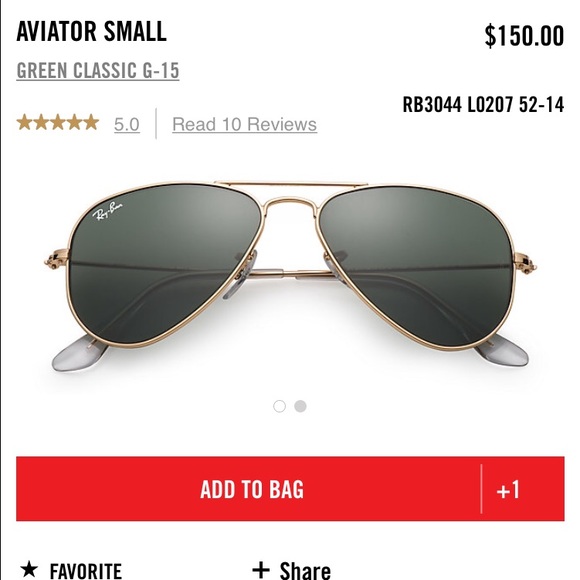 Rayban Aviators Gold