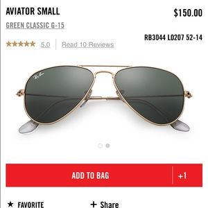 Rayban Aviators Gold